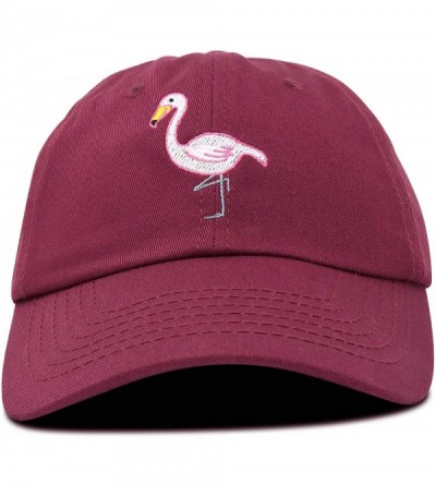 Baseball Caps Flamingo Hat Women's Baseball Cap - Maroon - CT18M63R35G $11.78