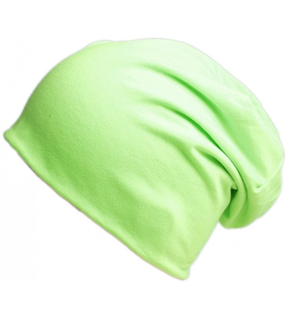 Skullies & Beanies Unisex Oversized Ski Slouch Hat Baggy Slouchy Stretch Beanies Skull Cap - Green - CV1840S4TIC $10.11