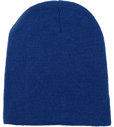 Skullies & Beanies Women/Men Basic Solid Color Warm Knit Ski Snowboarding Beanie Hat - Navy - C9110FPYT4Z $8.09