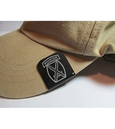 Baseball Caps 10th Mountain Division Patch Laser Etched Hat Clip Black - C612GDBA8E3 $12.99