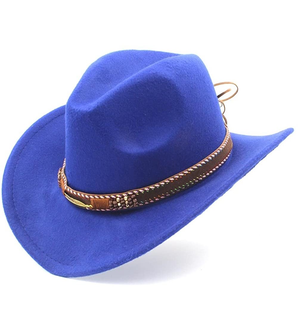 Cowboy Hats Fashion Western Roll Up Sombrero - Blue - C018L0KONA3 $30.07