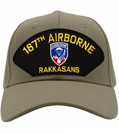 Baseball Caps 187th Airborne Hat/Ballcap Adjustable One Size Fits Most - Tan/Khaki - CP18KO2ZROU $47.85