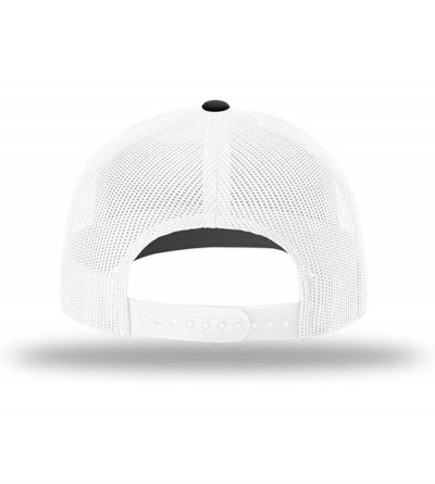 Baseball Caps KAG Leather Patch Back Mesh Hat - Black Front / White Mesh - CQ18XDREWGD $25.55