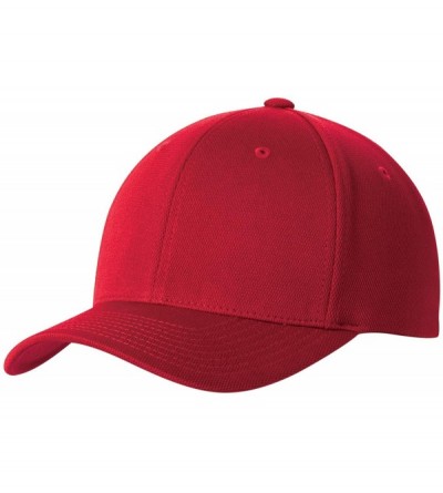 Baseball Caps Cool and Dry Flexfit Moisture Wicking Caps in Adult Sizes - S/M- L/XL - True Red - CH11LLYMBJ9 $23.03