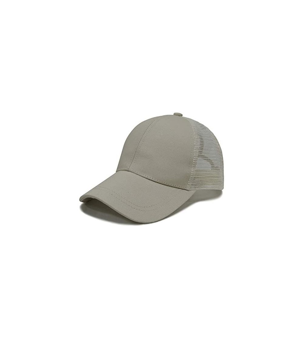 Baseball Caps Ponytail Trucker Hats & Baseball Caps for Women- Adjustable- Sports- Fitness - Trucker Khaki - CR18NQT2295 $8.94