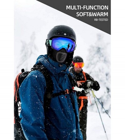 Balaclavas Balaclava Men Windproof Ski Mask Cold Winter Face Mask Thermal Fleece - Gray - CB18XAMECHX $12.05