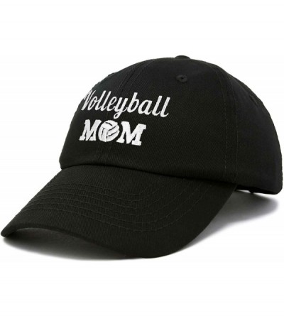 Baseball Caps Volleyball Mom Premium Cotton Cap Womens Hats for Mom - Black - CO18IWOH65L $16.75