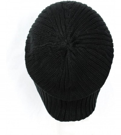 Skullies & Beanies Beanie Hat for Men and Women Winter Warm Hats Knit Slouchy Thick Skull Cap - Black - CZ187Q8GRUL $9.30