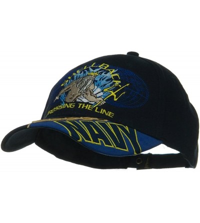 Baseball Caps NEW Navy Shellback "Crossing the Line" Blue Low Profile Cap - C4118B8QRA1 $30.76