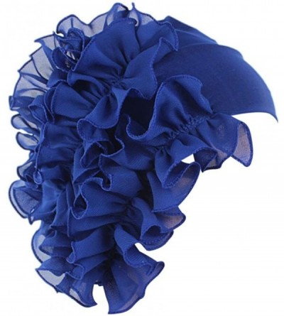 Skullies & Beanies Women Flower Cancer Chemo Hat Beanie Scarf Turban Head Wrap Cap Headband - Blue - CH187WNKAIG $17.56