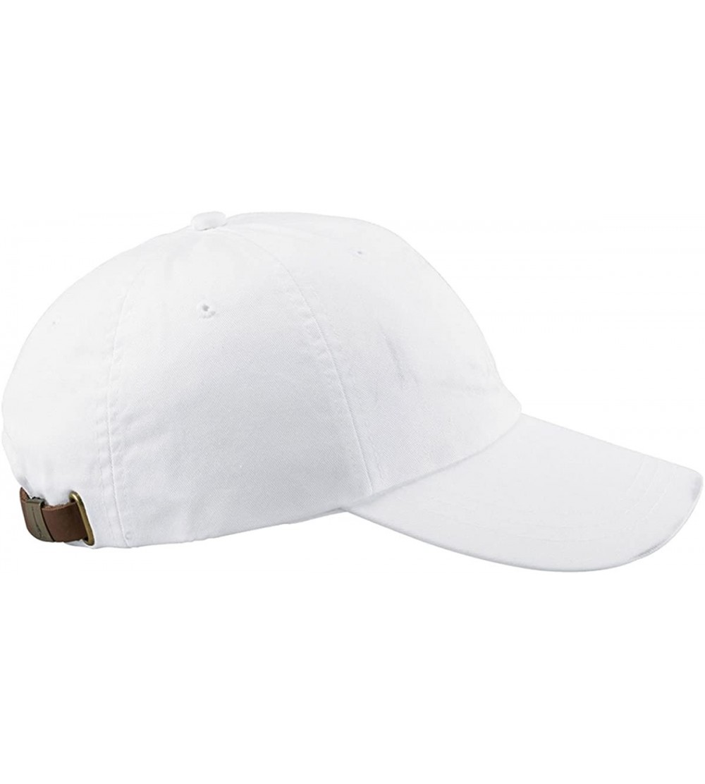 Baseball Caps AD969 Optimum Pigment-Dyed Cap White Os - CG112S3TOYR $22.14