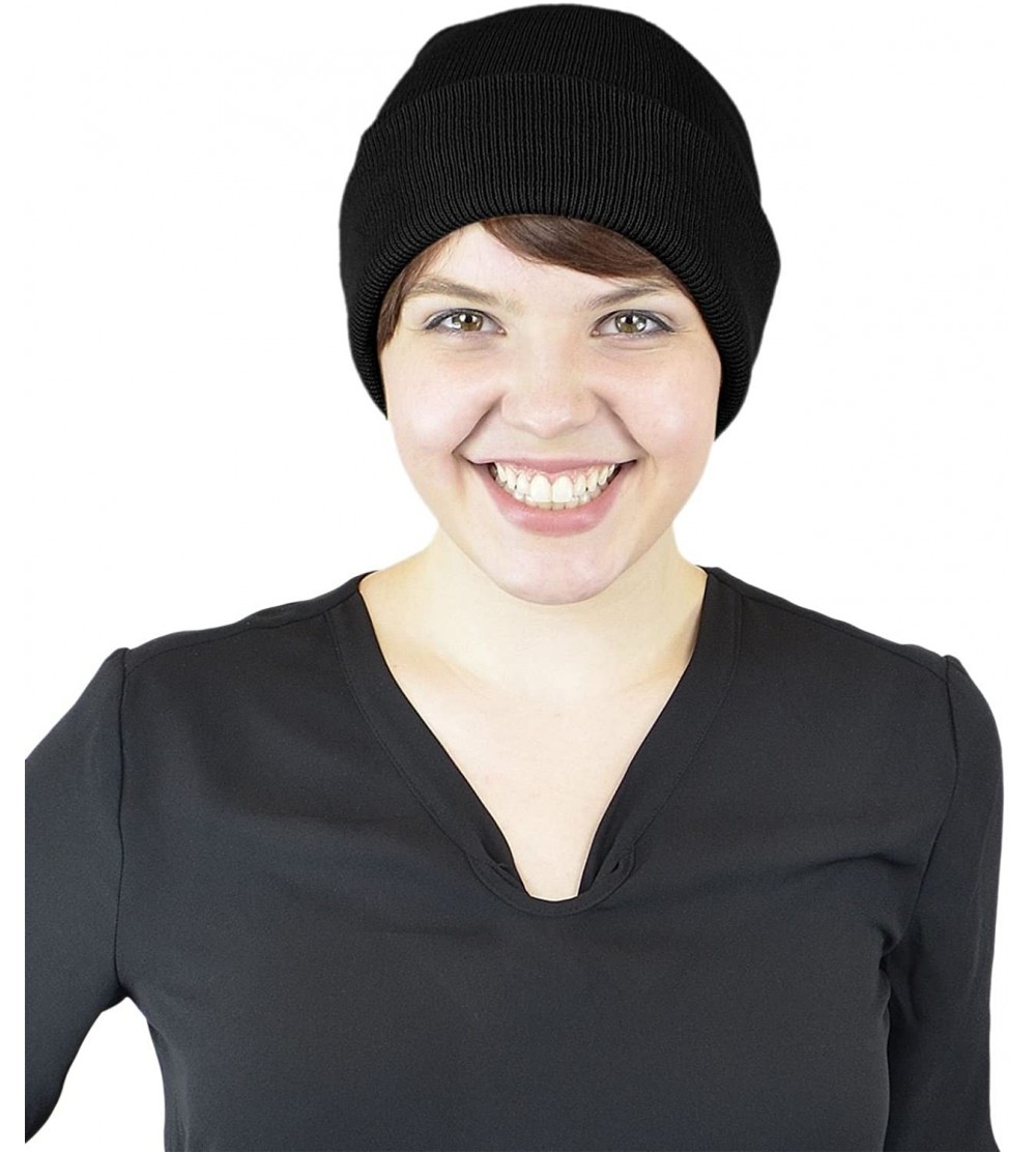 Berets Women's Without Flower Accented Stretch French Beret Hat - Black - C1125QXXOEB $10.73