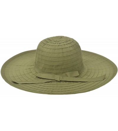Sun Hats Womens SPF 50+ UV Sun Protective Wide Brim Sun Hat with Bow - Olive - CQ18C72DG9S $7.84