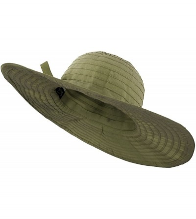 Sun Hats Womens SPF 50+ UV Sun Protective Wide Brim Sun Hat with Bow - Olive - CQ18C72DG9S $7.84