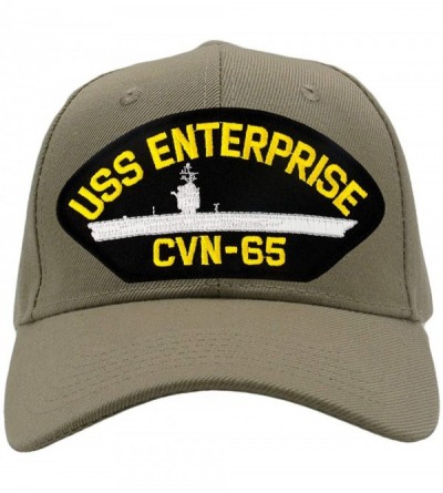 Baseball Caps USS Enterprise CVN-65 Hat/Ballcap Adjustable One Size Fits Most - Tan/Khaki - C218SMTZIWY $43.26