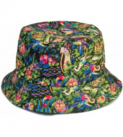 Bucket Hats Reversible Bucket Hat - Jungle Song - CC18OEIHHX5 $29.82
