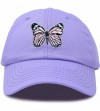 Baseball Caps Pink Butterfly Hat Cute Womens Gift Embroidered Girls Cap - Lavender - CL18S7UW8TA $30.41