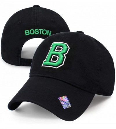 Baseball Caps Football City 3D Initial Letter Polo Style Baseball Cap Black Low Profile Sports Team Game - Boston - CI1802NS4...