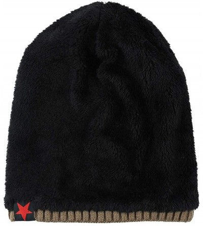 Skullies & Beanies Men Winter Skull Cap Beanie Large Knit Hat with Thick Fleece Lined Daily - N - Grey - CJ18ZGS8X5N $13.36
