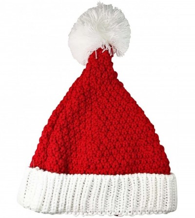 Skullies & Beanies Santa Hat for Adults Christmas Beanie Winter Hats Knitted Ski Knit Warm Slouch Skull Caps - CD188N6UQ22 $1...