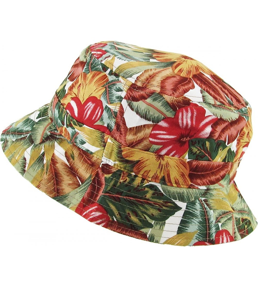 Floral Galaxy Leaf Aztec Tropical Print Bucket Hat Summer Boonie Cap ...