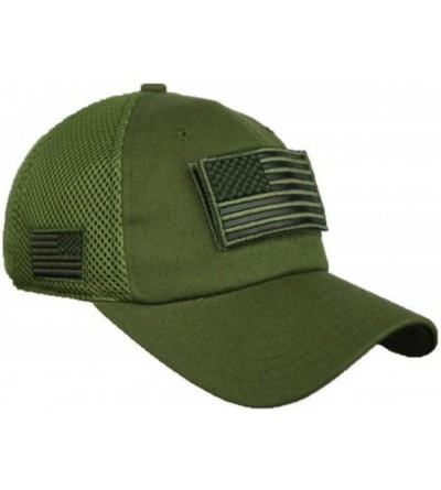 Baseball Caps USA American Flag Baseball Cap Patch Trucker Army CAMO Hat Hunting - Olive - CG18EE5GHMY $13.06