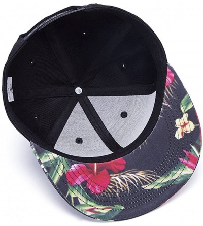 Baseball Caps Solid Flat Brim Hip Hop Adjustable Hat Stylish Snapback Baseball Cap - Pattern 5 - C517Y0M7YAS $13.40
