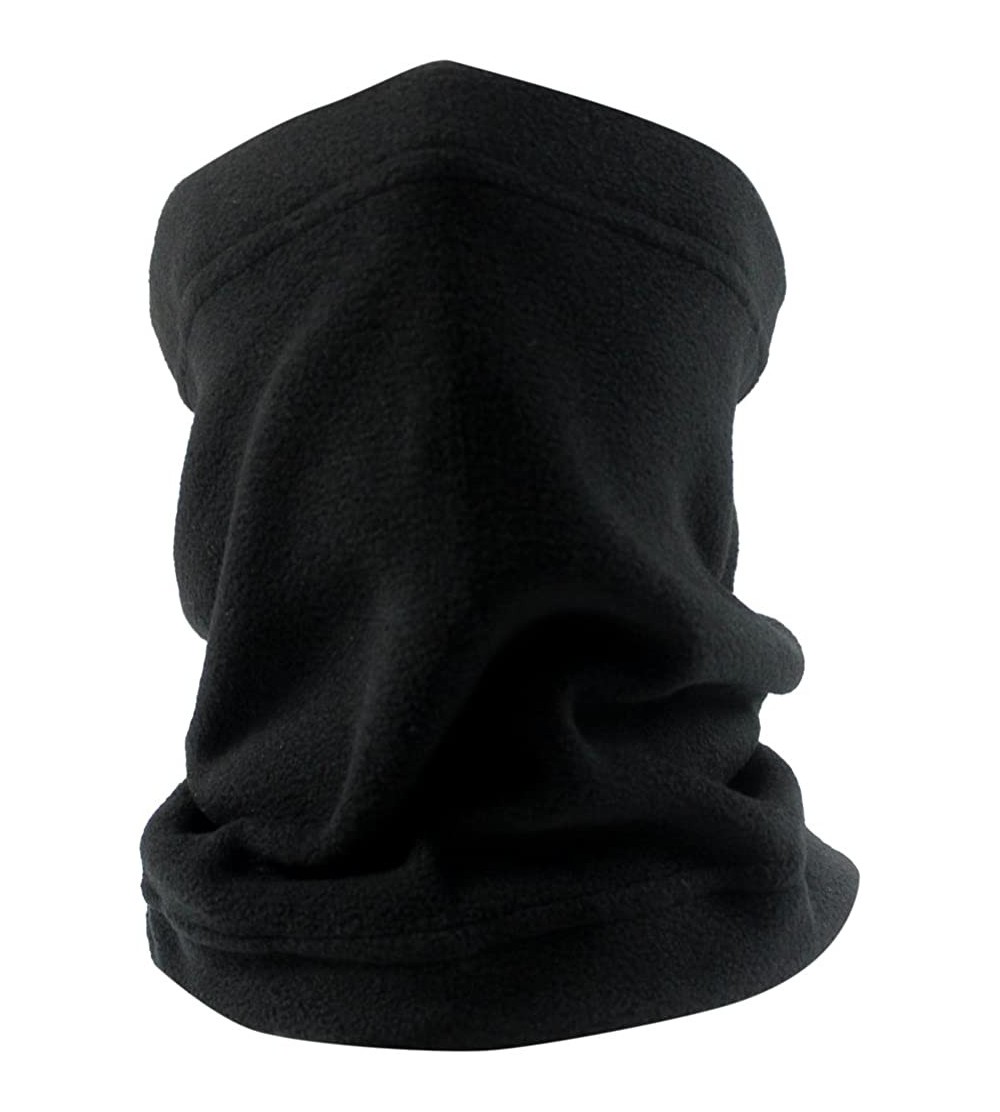 Balaclavas Polar Fleece Outdoor Activities Face Mask Neck Gaiter Balaclava Bandana Hood Hat - Black - CK186KD45O6 $7.75