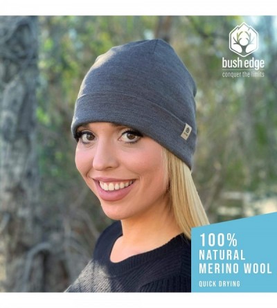Skullies & Beanies 100% Merino Wool Cuff Beanie Hat - Gray - CO18Y2NKQK8 $21.21
