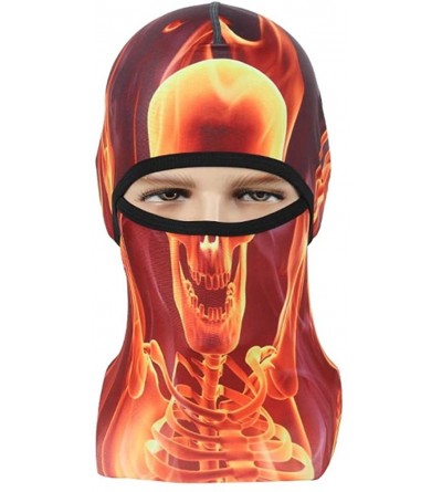 Balaclavas Unisex Windproof Balaclava Face Mask Breathable Headwear - Skull Guitar - CR188ANYO2H $13.73