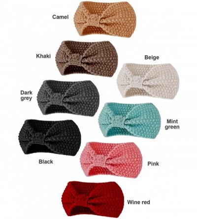 Headbands 8 Pieces Winter Knit Headband Turban Headband Ear Warmer Head Wrap for Women and Girls - C518KS87XEA $16.70