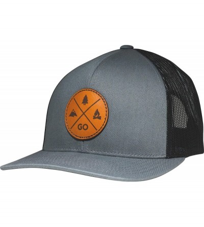 Baseball Caps Trucker Hat - GO Outdoors - Gray/Black - CC180GGLO7D $26.81