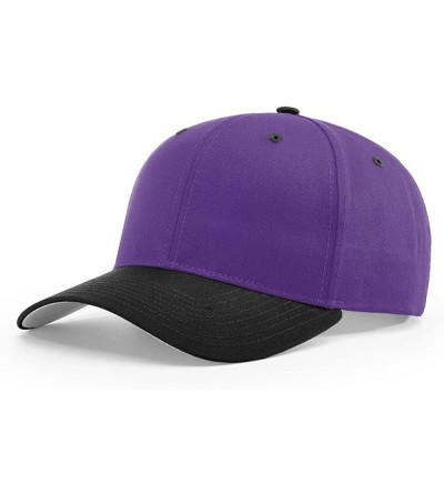Baseball Caps 212 PRO Twill Snapback Flex Baseball HAT Blank FIT Cap - Purple/Black - CR186A36QTQ $10.88