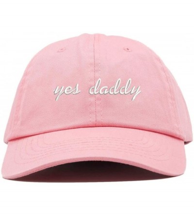 Baseball Caps Yes Daddy Embroidered Low Profile Deluxe Cotton Cap Dad Hat - Vc300_lightpink - CI18OE9W3HC $19.84