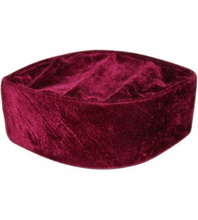 Skullies & Beanies African Native Hat Foldable Velvet Hat - Light Burgandy - CR185N5GC6G $45.54