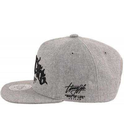 Baseball Caps Thuglife Embroidery Baseball Adjustable Snapback - Light Gray/Tattoo Logo - C5195S6AO4M $34.31