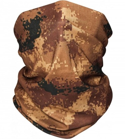 Balaclavas Bandana Cloth Face Mask Washable Face Covering Neck Gaiter Dust Mask - Yellowish Brown - CM198RMKS08 $20.35