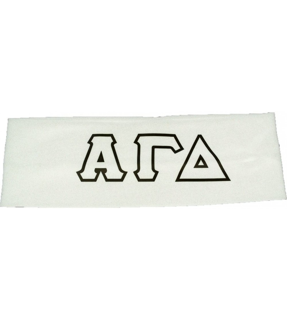 Headbands Alpha Gamma Delta Sorority Greek Letters Headband - White - C411JXCY685 $18.80