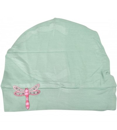 Skullies & Beanies Chemo Beanie Sleep Cap Pink Dragonfly - Mint - CS187227UUY $20.84