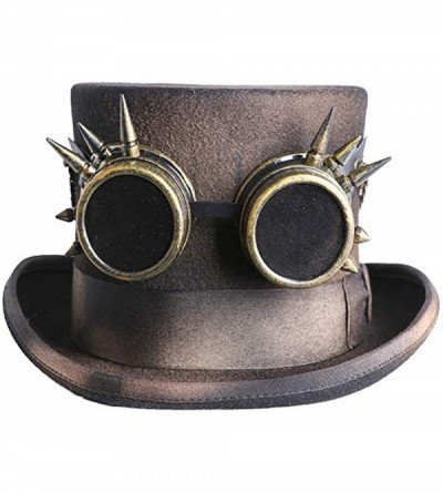Fedoras Men's Steampunk Top Wool Felt Hat - Hl81vintage Black - C518LDQLI3N $64.95