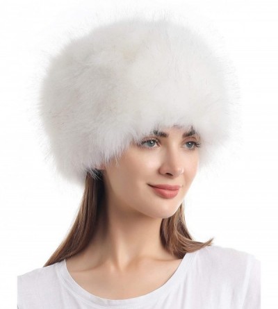 Skullies & Beanies Women's Winter Faux Fur Cossak Russian Style Hat - White With Kgb - CH18X8ICQ7H $16.84