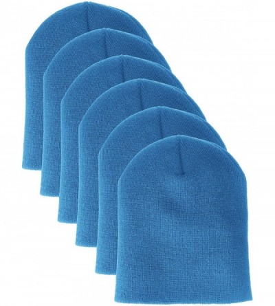 Skullies & Beanies Men's Clm-al-1500-knit Beanie (6 Pk) - Carolina Blue - CR18GZ7SL33 $11.39
