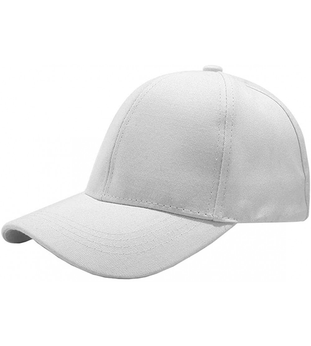 Baseball Caps Backless Ponytail Hats Pony Tail Caps Baseball for Women - White - CJ18R7XMTLG $9.32