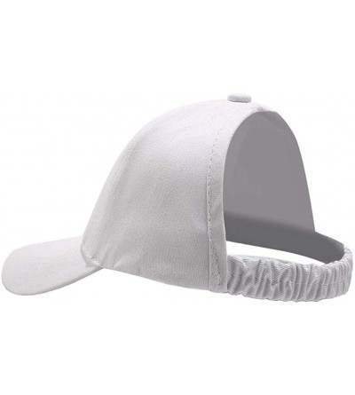 Baseball Caps Backless Ponytail Hats Pony Tail Caps Baseball for Women - White - CJ18R7XMTLG $9.32