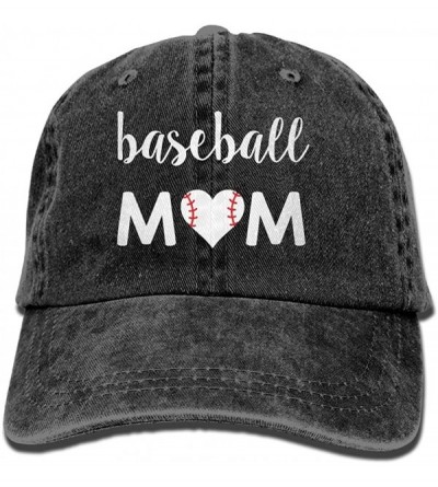Baseball Caps Baseball Mom 1 Vintage Jeans Baseball Cap for Men and Women - Ablack - CU189C0ISZ5 $17.52