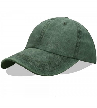 Baseball Caps Baseball Caps Classic Dad Hat Men Women Adjustable Size 35 Optional - 504 Dark Green - CZ18W9NR0O2 $11.80