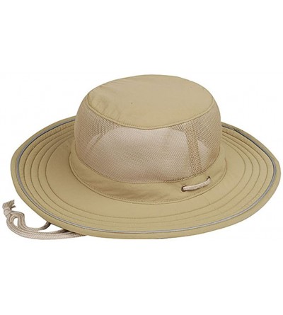 Bucket Hats TASLON UV BUCKET HAT MOISTURE WICKING - Khaki - CX11CFOW2HZ $20.61