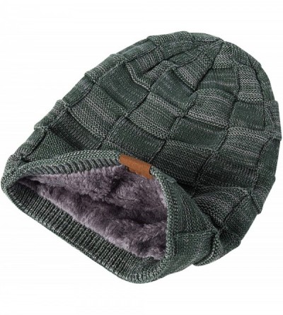 Skullies & Beanies Beanie Hat for Men and Women Winter Warm Hats Knit Slouchy Thick Skull Cap - 1 Green - CV18TZ9LWEC $11.61