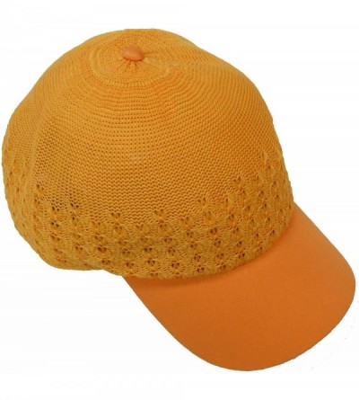 Baseball Caps Knit Polyester Baseball style cap [style 201] - Orange - CH11CYMXVSH $12.02
