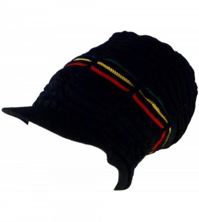 Skullies & Beanies Rasta Knit Tam Hat Dreadlock Cap. Multiple Designs and Sizes. - C211YIYGU5F $16.12